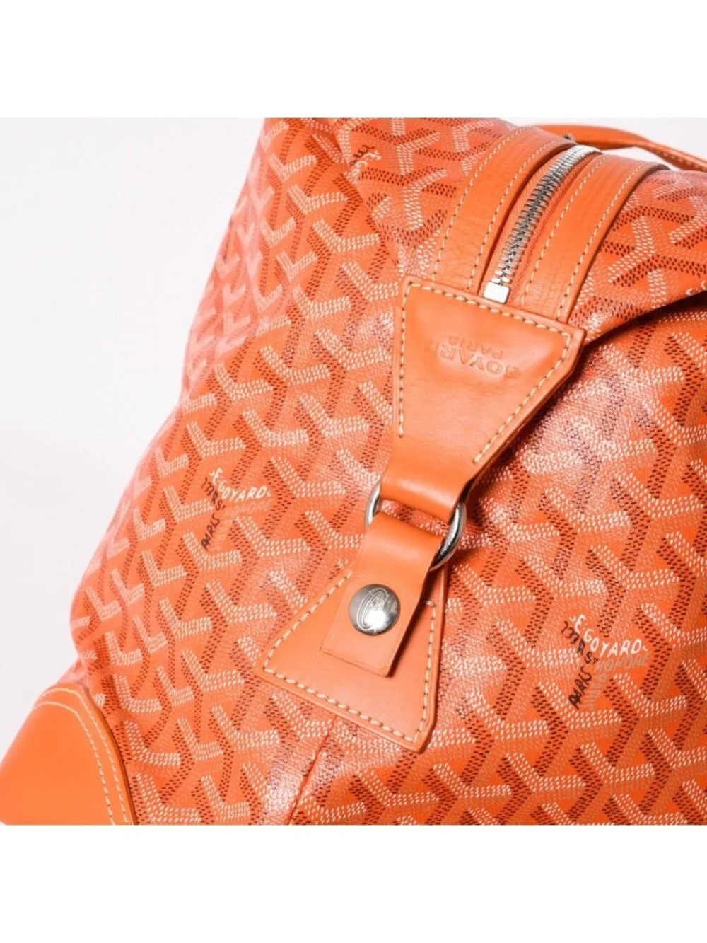 Goyard Boston Bag Back Boeing 45 Orange All Over Print